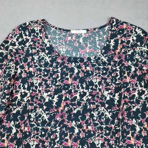 Le Lis Blouse Women's Large Colorful Pullover Top Abstract Scoop Neck Preppy USA - Picture 6 of 9